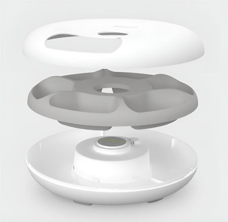 Автокормушка Petwant F6-LCD 6 секций, ж/к дисплей, белая