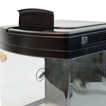 Аквариум Boyu Happy Family HS-45A панорамный, 65 л, с фильтром, УФ-стерилизатором и освещением, черный