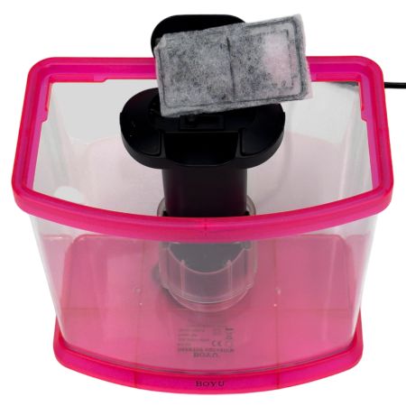 Аквариум Boyu DY-3A Desktop панорамный 3,6 л, настольный с фильтром и светильником, красный