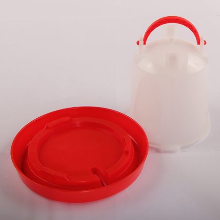 Поилка вакуумная 1 л с ручкой для цыплят, перепелов и мелкой птицы