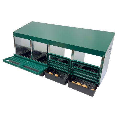 Гнездо для кур несушек HobbyFarm 4 секции с яйцесборником