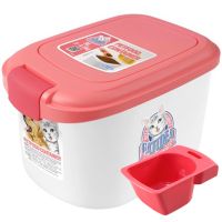 Контейнер Catidea для сухого корма на 9 л (3 - 4,5 кг), совок, розовый