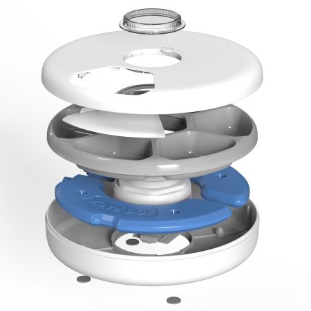 Автокормушка Petzengo PF19-L секций, ж/к дисплей, с охлаждением, для сухого и влажного корма, белая