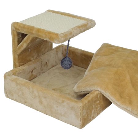 Когтеточка-лежак 40х42х30 см, бежевый