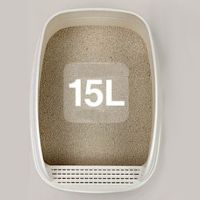 Лоток для кошек XL с совком Catidea 63х45х25 см, кремовый