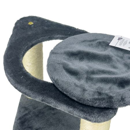 Когтеточка-лежак 3 этажа 46х30х65 см, серый