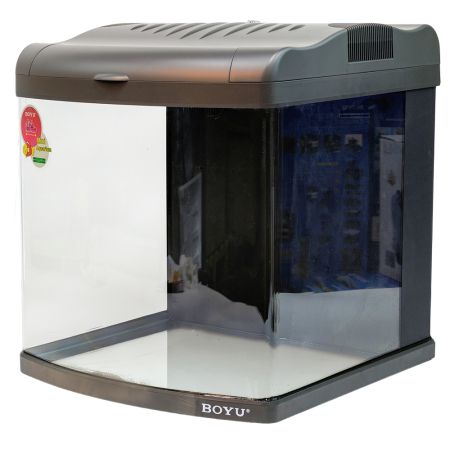 Аквариум Boyu Mini MT-508, 80 л, с фильтром, 2 LED лампы, серый
