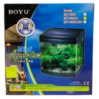 Аквариум Boyu Mini MT-508A, 80 л, с фильтром, 1 LED лампа, серый