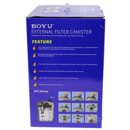 Фильтр внешний Boyu EFU-35 с УФ стерилизацией для аквариума 350-550 л канистровый 950 л/ч