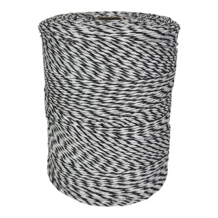 Провод для электропастуха FarmGuard белый с черным 3 мм / 1000 м / 5x0,2 мм SS+1х0,2 мм CU