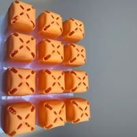 Мини парник HobbyFarm, 12 ячеек, для рассады, с силиконовым основанием, оранжевый, 10 шт.