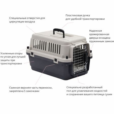 Переноска Departures Range 50х33х33 см, авиапереноска Pet Choice стандарт IATA для животных до 5 кг в самолете или в машине