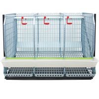 Клетка Comfortplast для кур-несушек 3 секции, 3 яруса высотой по 60 см, пластиковая