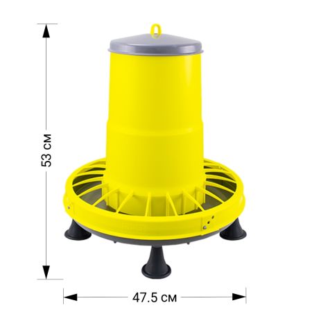 Кормушка бункерная COMPACTA 15.5 кг пластик с разделительной решеткой на ножках