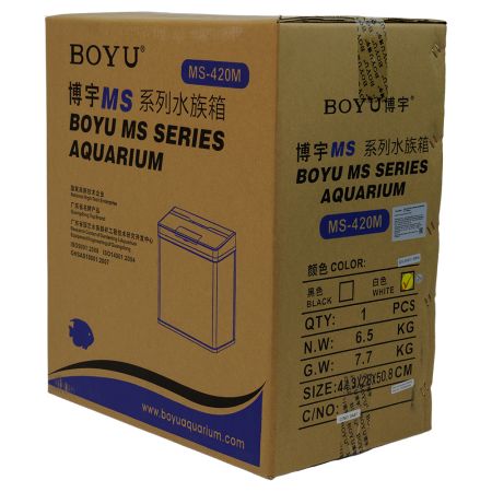 Аквариум Boyu MS-420M 31 л с сенсорным LED светильником и фильтром, белый