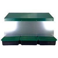 Гнездо для кур несушек HobbyFarm 3 секции наружное крепление с яйцесборником