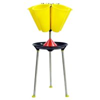 Установка для убоя кур 5 конусов, карусельная, со стойкой, пластик, сталь