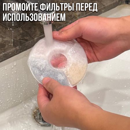 Фильтр для автопоилки фонтана W7/W8, сменный (4 фильтра + 4 губки)