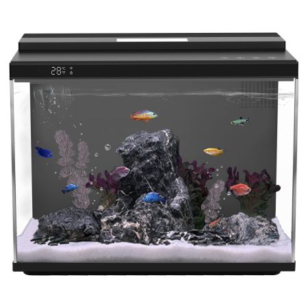 Аквариум Pawgether CK1S COOKE 30 л, WI-FI, с фильтром, LED-лампой и автокормушкой черный