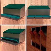 Гнездо для кур несушек HobbyFarm 3 секции наружное крепление с яйцесборником