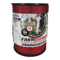 Лента для электропастуха FarmGuard красная 12 мм / 200 м