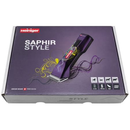 Машинка Heiniger Saphir Style для стрижки животных, собак, кошек с 2-я аккумуляторами и лезвием #10 1,5 мм "red line"