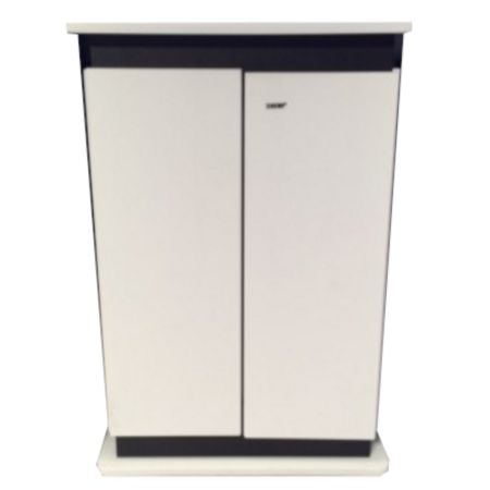 Аквариум с тумбой Boyu EC-600 панорамный, 66 л, с фильтром и LED-лампой, белый