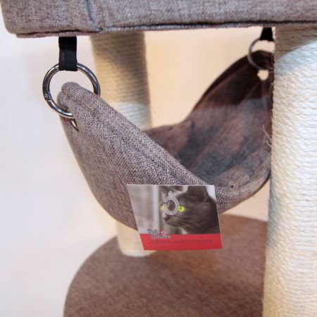 Когтеточка-комплекс с гамаком 40х40х85 см, коричневый Когтеточка-комплекс с гамаком 40х40х85 см, коричневый