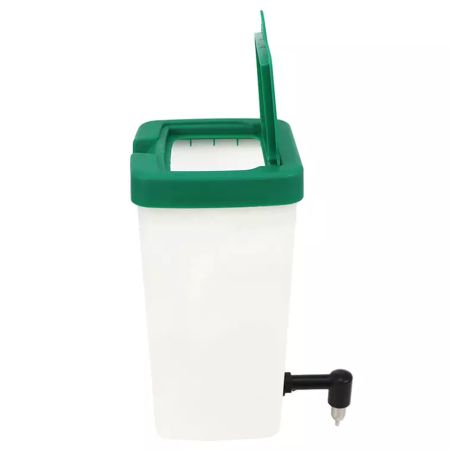 Поилка ниппельная с бачком HobbyFarm 1 л для кур и кроликов с креплением на сетку