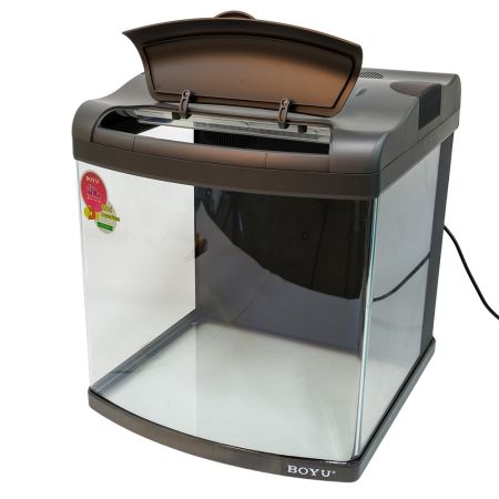 Аквариум Boyu Mini MT-508, 80 л, с фильтром, 2 LED лампы, серый