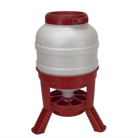 Кормушка бункерная 30 кг пластик с разделительной решеткой на ножках