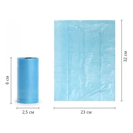 Пакеты гигиенические Pawgether для выгула собак для дорожной поилки PT1, 5 рулонов