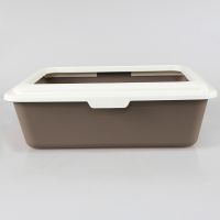 Лоток для кошек с ободком Sanitaire Range 46х38х13 см, коричневый