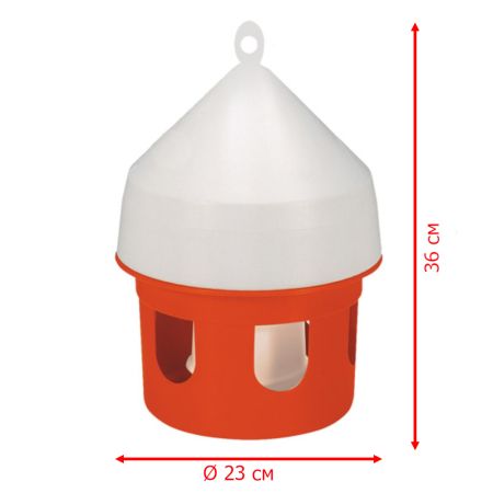 Поилка вакуумная COLOMBI 5 л с окошками для голубей