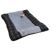 Лежанка матрас для собак 85х65х9 см, серый, клетка Лежанка матрас для собак 85х65х9 см, серый, клетка