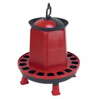 Кормушка бункерная 10 кг пластик с разделительной решеткой на ножках