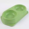 Миска двойная, 25x14x4.5 см, 180+180 мл, зеленый