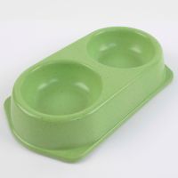 Миска двойная, 25x14x4.5 см, 180+180 мл, зеленый Миска двойная, 25x14x4.5 см, 180+180 мл, зеленый