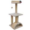 Когтеточка-комплекс 36х36х88 см, кремовый