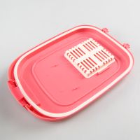 Контейнер Catidea для сухого корма на 5 л (2 - 2,5 кг), совок, розовый