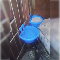 Кормушка-поилка навесная Ø12 см пластик, комплект 5 шт. Кормушка-поилка навесная Ø12 см пластик, комплект 5 шт.