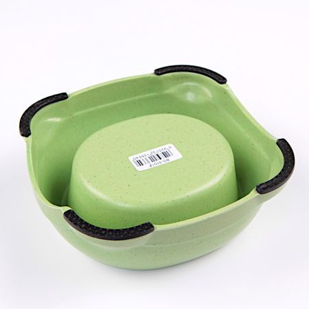 Миска для собак и кошек, 15x13.5x5.5 см, 250 мл, зеленый