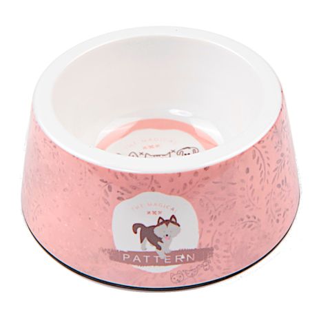 Миска меламиновая для кошек и собак, диаметр 15 см, 350 мл, хаски