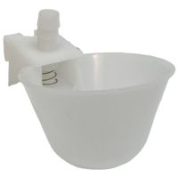 Поилка чашечная с креплением на сетку, диаметр 6,3 см, тройник в комплекте