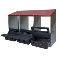 Гнездо для кур несушек 3 секции с яйцесборником