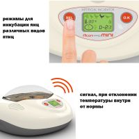 Инкубатор Rcom Mini автоматический для яиц с овоскопом Инкубатор Rcom Mini автоматический для яиц с овоскопом