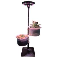 Подставка для цветов 2 уровня HobbyFarm, с автополивом и фитолампой, 90 см