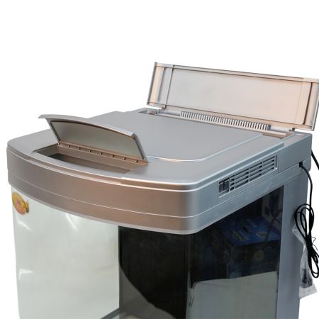 Аквариум Boyu Happy Family HS-60A панорамный, 128 л, с фильтром, УФ-стерилизатором, освещением и нагревателем, черный