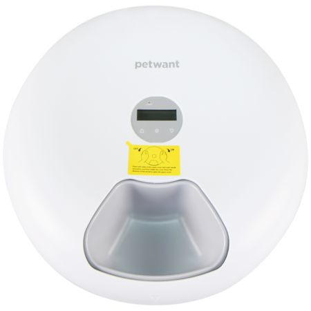 Автокормушка Petwant F6-LCD 6 секций, ж/к дисплей, белая