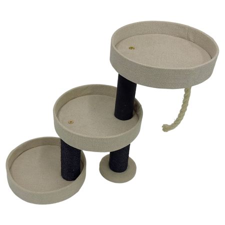 Когтеточка-комплекс с канатом 60х30х60 см, кремовый